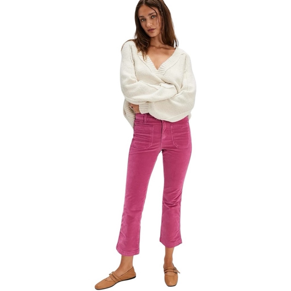 Free People Pink Cropped Pants